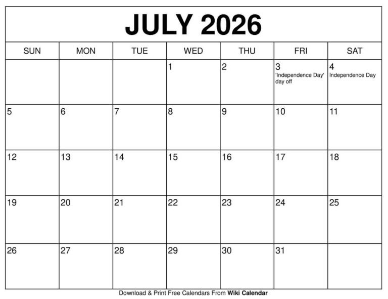 July 2026 Calendar 5