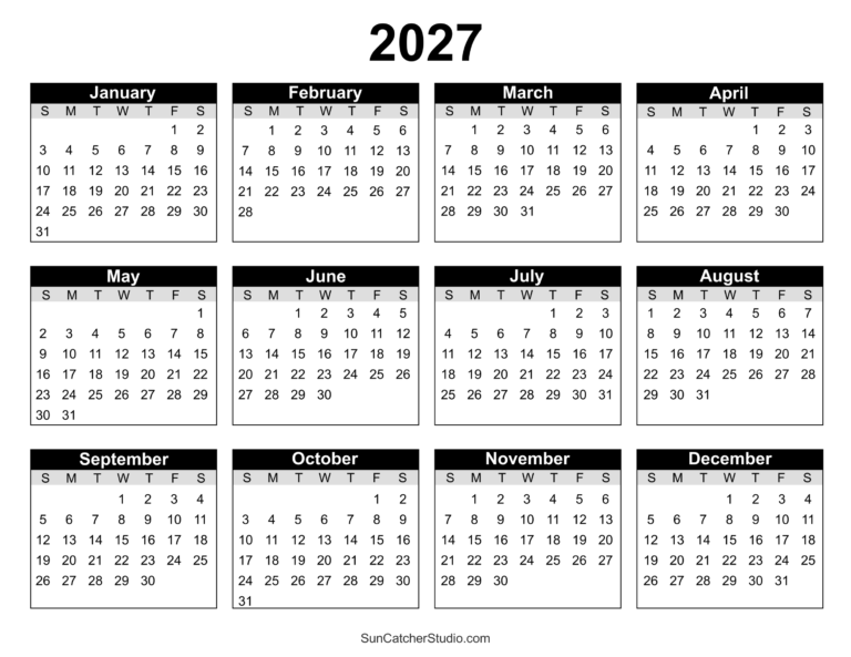 printable 2027 calendar dddddd 010101 2